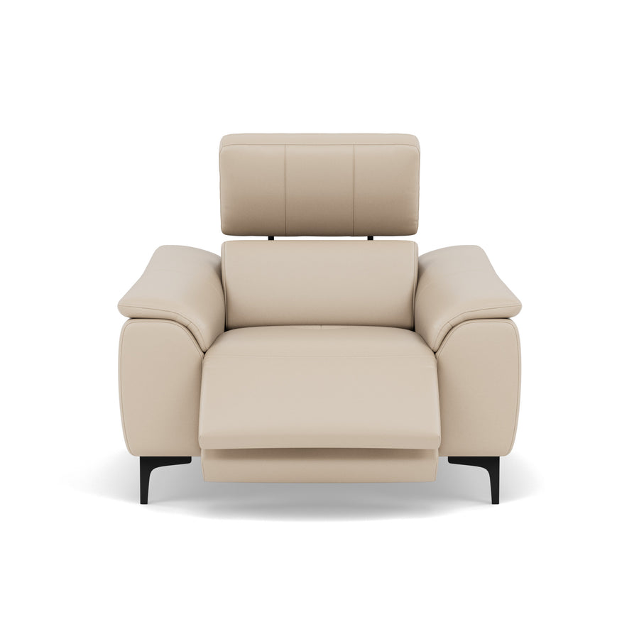 Nicoletti La Scala Power Recliner Chair Lumbar Support - Power Recliner Chair Lumber Support CK Botero - Power With Power Headrest Footrest Lumbar & USB Sterling Home 2 Botero 2156 Crema