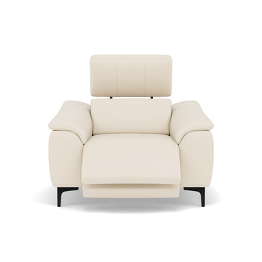 Nicoletti La Scala Power Recliner Chair Lumbar Support - Power Recliner Chair Lumber Support CB Torello - Power with Power Headrest and Power Lumbar Sterling Home 1 Torello PS Bianco 93