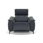 Nicoletti La Scala Power Recliner Chair Lumbar Support - Power Recliner Chair Lumber Support CB Torello - Power With Power Headrest Footrest Lumbar & USB Sterling Home 7 Torello PS Blu -S 81