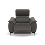 Nicoletti La Scala Power Recliner Chair Lumbar Support - Power Recliner Chair Lumber Support CB Torello - Power With Power Headrest Footrest Lumbar & USB Sterling Home 9 Torello PS Grigio Scuro 327
