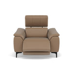 Nicoletti La Scala Power Recliner Chair Lumbar Support - Power Recliner Chair Lumber Support CB Torello - Power With Power Headrest Footrest Lumbar & USB Sterling Home 10 Torello PS 312 Taupe
