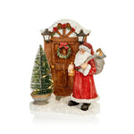 Santa Door Scene Battery Operated - C Lit BO Santa Scene Door 22CM Sterling Home 1