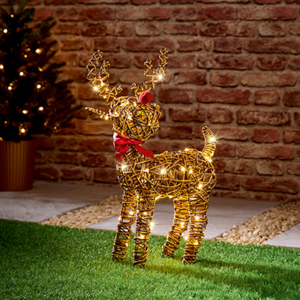 BO Multi Action Big Nose Reindeer 67CM - BO Multi Action Big Nose Reindeer 80 WW LED 67CM Sterling Home 2