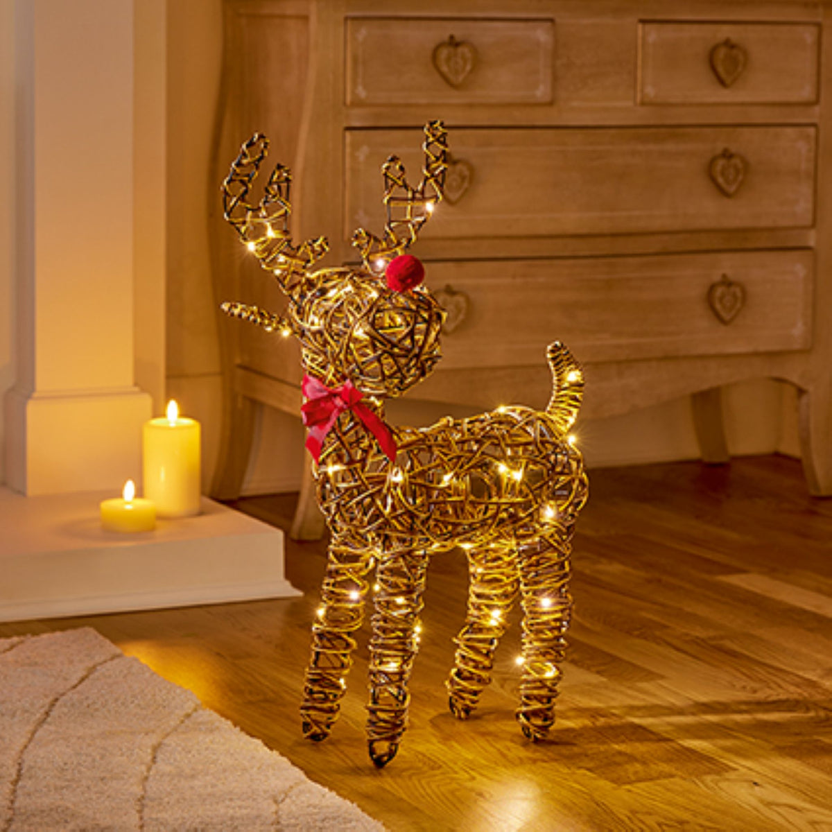 BO Multi Action Big Nose Reindeer 67CM - BO Multi Action Big Nose Reindeer 80 WW LED 67CM Sterling Home 3