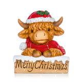 Highland Cow Welcome Sign Battery Operated