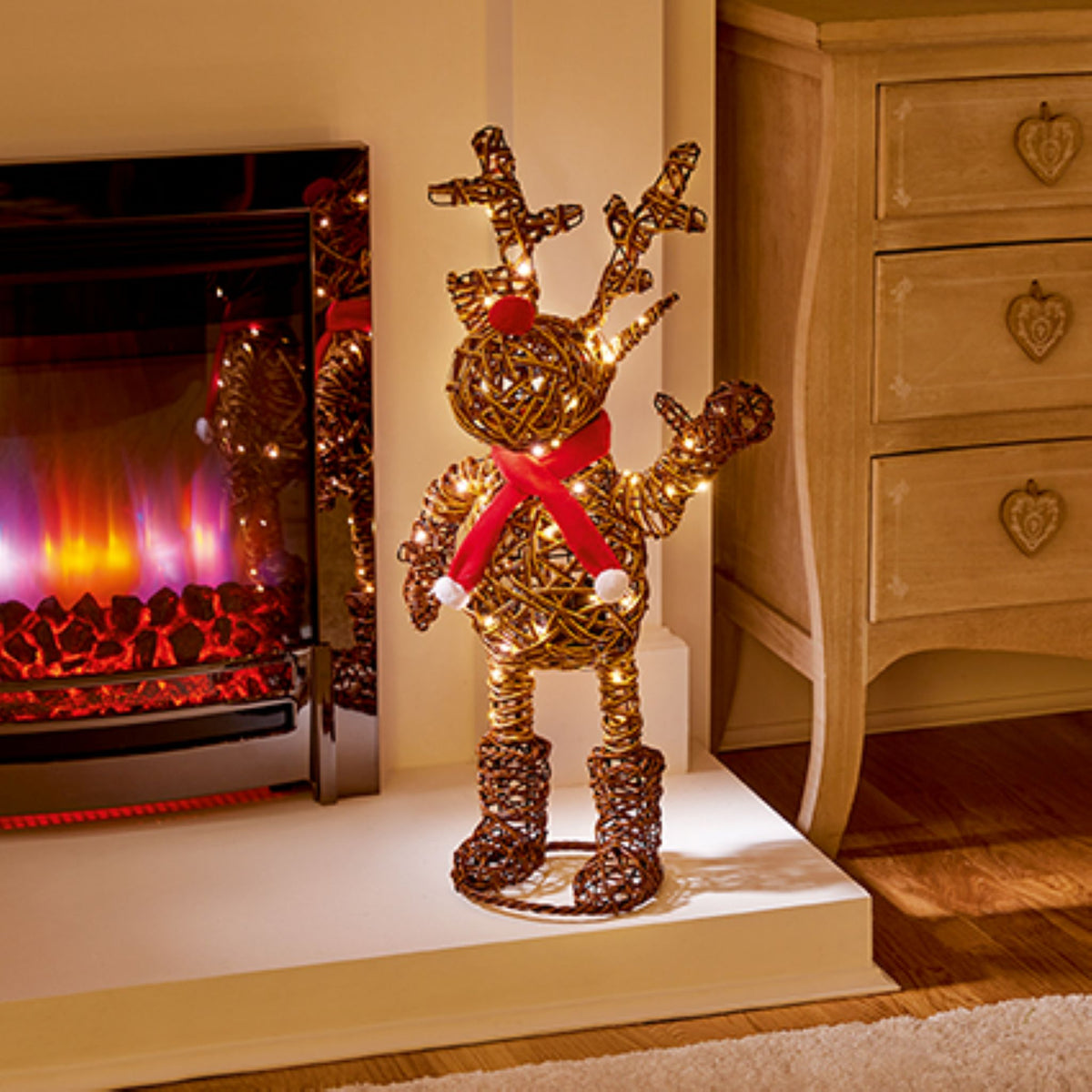 BO Multi Action Reindeer 60CM - BO Multi Action Reindeer With 60 WW LED 60CM Sterling Home 1