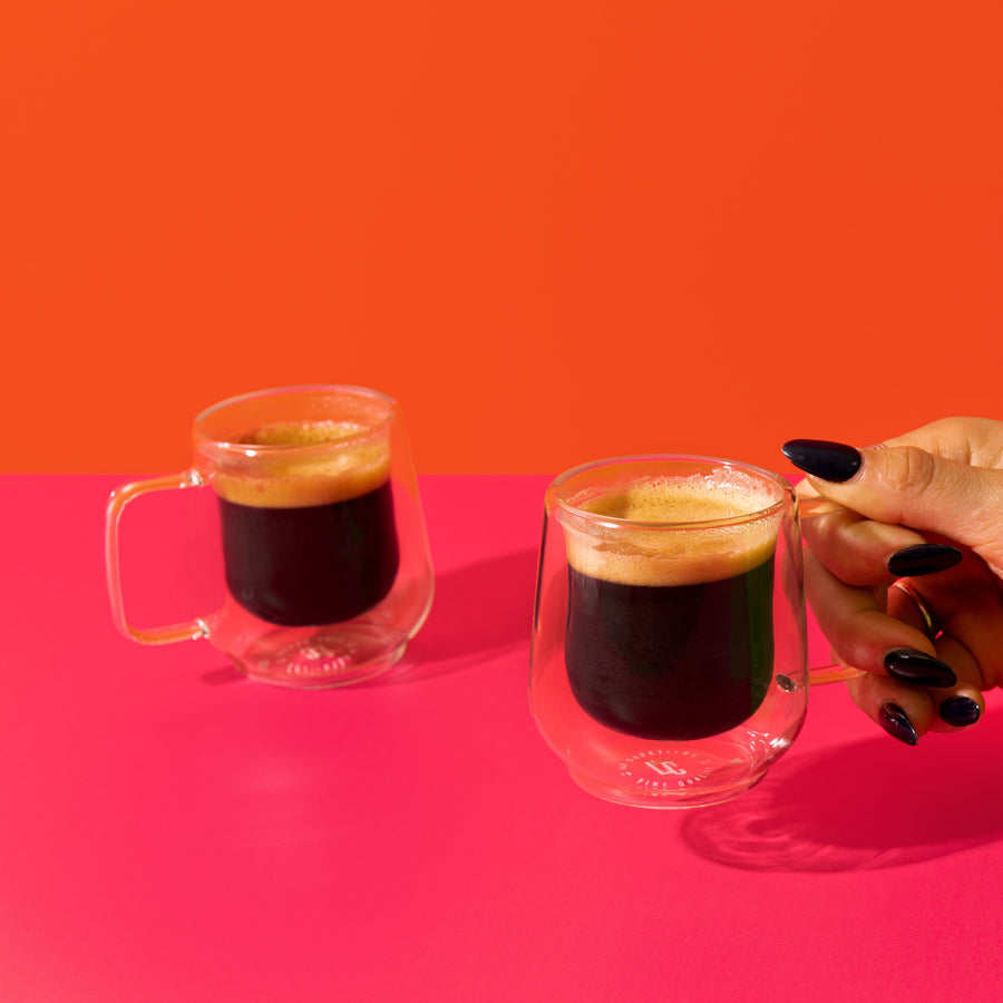 La Cafetiere Set Of 2 Espresso Glasses - LC Siena Dbl Wall Espresso Glasses 2Pc Sterling Home 1