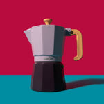 La Cafetiere Purple 6 Cup Espresso Maker - SALE LC Espresso Maker 2 Tone 6 Cup Purple Sterling Home 1