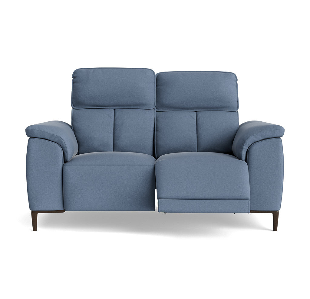 Loma 2 Seater Recliner Sofa - 2 Seater Sofa with 2 Power Recliners USB Fabric - Power Recliner with USB Sterling Home 12 BFA-MAD-08 PACIFIC BLUE