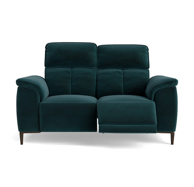 Loma 2 Seater Recliner Sofa - 2 Seater Sofa with 2 Power Recliners USB Fabric - Power Recliner with USB