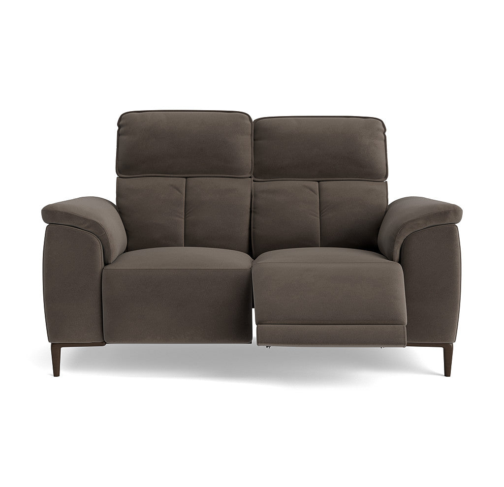 Loma 2 Seater Recliner Sofa - 2 Seater Sofa with 2 Power Recliners USB Fabric - Power Recliner with USB Sterling Home 14 FAB-MEG-51 DK TAUPE