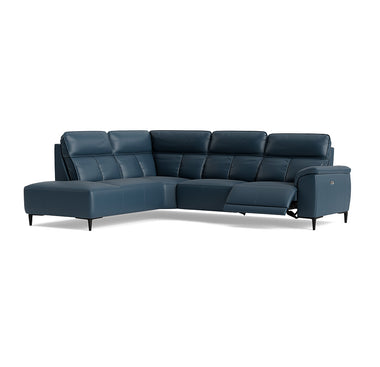 Loma Large Corner Sofa - Combination 1 Left Terminal with 2.5 Right Power 2 Pieces Cat 20S - Left Hand Facing - Power Recliner with USB