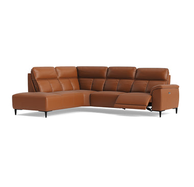 Loma Large Corner Sofa - Combination 1 Left Terminal with 2.5 Right Power 2 Pieces Cat 20S - Left Hand Facing - Power Recliner with USB
