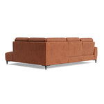 Loma Large Corner Sofa - Combination 2 Right Terminal with 2.5 Left Power 2 Pieces Fabric - Right Hand Facing - Power Recliner with USB — FAB-NTS - 17 TERRACOTTA, gallery image 2