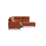 Loma Large Corner Sofa - Combination 2 Right Terminal with 2.5 Left Power 2 Pieces Fabric - Right Hand Facing - Power Recliner with USB — FAB-NTS - 17 TERRACOTTA, gallery image 1