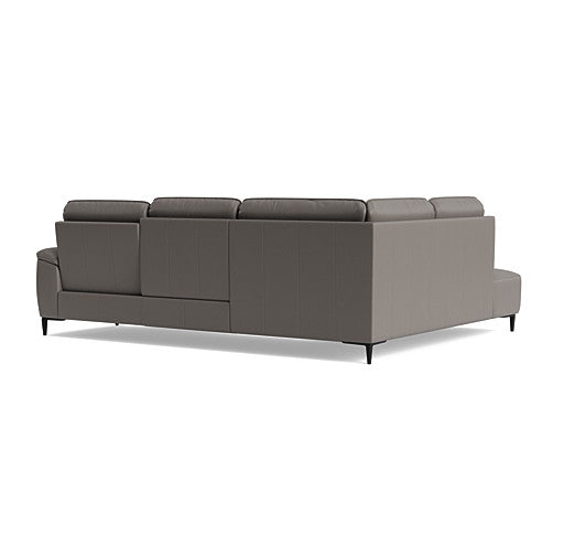 Loma Large Corner Sofa - Combination 1 Left Terminal with 2.5 Right Power 2 Pieces Cat 20S - Left Hand Facing - Power Recliner with USB — NWS-042E ELEPHANT, gallery image 2