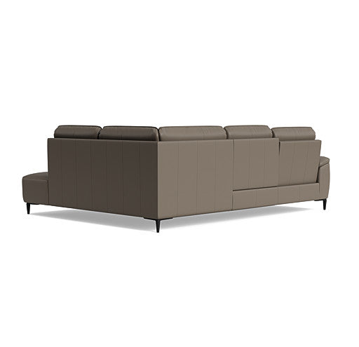 Loma Large Corner Sofa - Combination 2 Right Terminal with 2.5 Left Power 2 Pieces Cat 20S - Right Hand Facing - Power Recliner with USB — NWS-042E ELEPHANT, gallery image 2