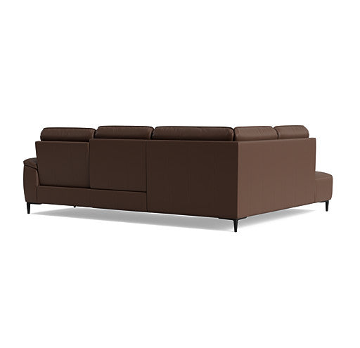 Loma Large Corner Sofa - Combination 1 Left Terminal with 2.5 Right Power 2 Pieces Cat 20S - Left Hand Facing - Power Recliner with USB — NWS-512E CACAO BROWN, gallery image 2