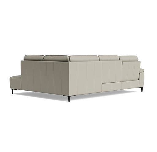 Loma Large Corner Sofa - Combination 2 Right Terminal with 2.5 Left Power 2 Pieces Cat 20S - Right Hand Facing - Power Recliner with USB — NWS-516E LIGHT GREY, gallery image 2
