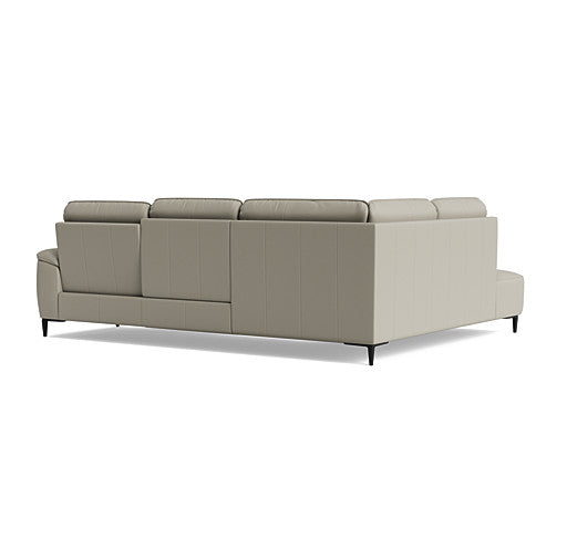 Loma Large Corner Sofa - Combination 1 Left Terminal with 2.5 Right Power 2 Pieces Cat 20S - Left Hand Facing - Power Recliner with USB — NWS-516E LIGHT GREY, gallery image 2