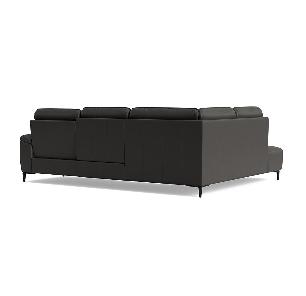 Loma Large Corner Sofa - Combination 1 Left Terminal with 2.5 Right Power 2 Pieces Cat 20S - Left Hand Facing - Power Recliner with USB — NWS-517E SHALE GREY, gallery image 2