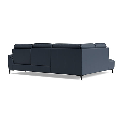 Loma Large Corner Sofa - Combination 1 Left Terminal with 2.5 Right Power 2 Pieces Cat 20S - Left Hand Facing - Power Recliner with USB — NWS-518E OCEAN BLUE, gallery image 2