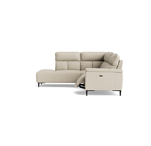 Loma Large Corner Sofa - Combination 1 Left Terminal with 2.5 Right Power 2 Pieces Cat 20S - Left Hand Facing - Power Recliner with USB — NWS-521E FROST, gallery image 1