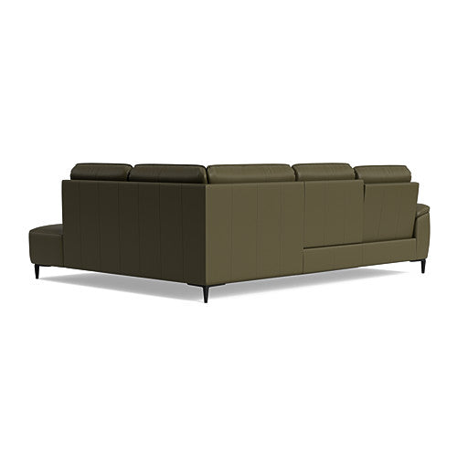 Loma Large Corner Sofa - Combination 2 Right Terminal with 2.5 Left Power 2 Pieces Cat 20S - Right Hand Facing - Power Recliner with USB — NWS-548E DARK OLIVE, gallery image 2