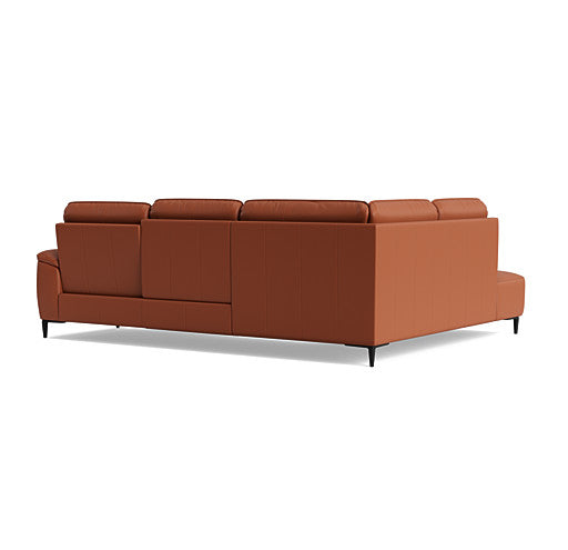 Loma Large Corner Sofa - Combination 1 Left Terminal with 2.5 Right Power 2 Pieces Cat 20S - Left Hand Facing - Power Recliner with USB — NWS-605D WARM BROWN, gallery image 2