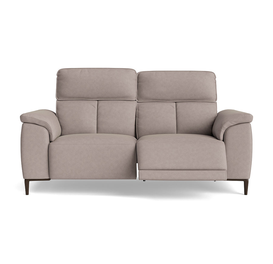 Loma Small 3 Seater Recliner Sofa - 2.5 Seater Sofa with 2 Power Recliners (Compact) USB Fabric - Power Recliner with USB