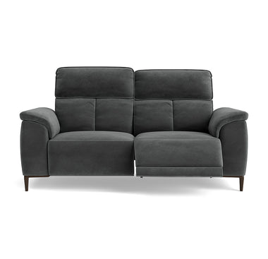 Loma Small 3 Seater Recliner Sofa - 2.5 Seater Sofa with 2 Power Recliners (Compact) USB Fabric - Power Recliner with USB