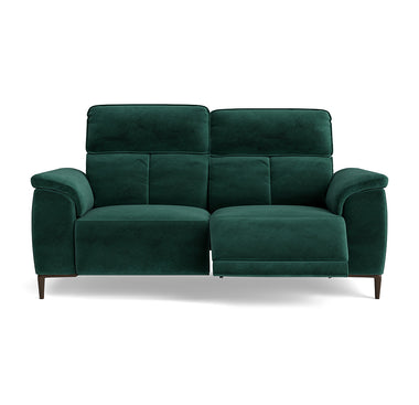 Loma Small 3 Seater Recliner Sofa - 2.5 Seater Sofa with 2 Power Recliners (Compact) USB Fabric - Power Recliner with USB