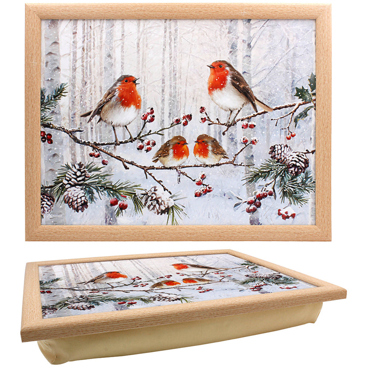 Christmas Robins Laptray - Christmas Robins Laptray Sterling Home 1