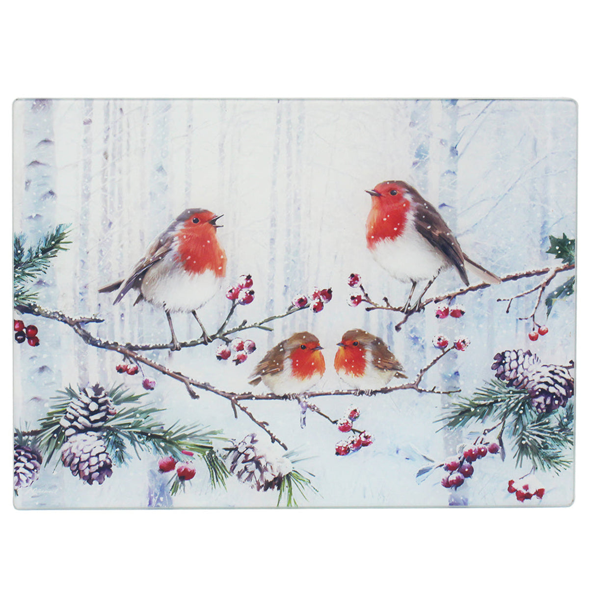 Christmas Robins Cutting Board - Christmas Robins Cutting Board Sterling Home 1