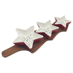 Set Of 3 Star Dishes And Tree Tray - Star Dishes & Tree Tray S/3 Sterling Home 1