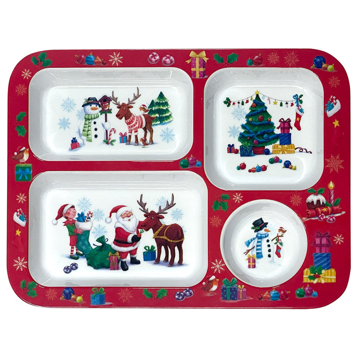 Festive Friends Compartment Tray - Festive Friends Compartment Tray Sterling Home 1