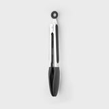Silicon Stainless Steel Tongs Black