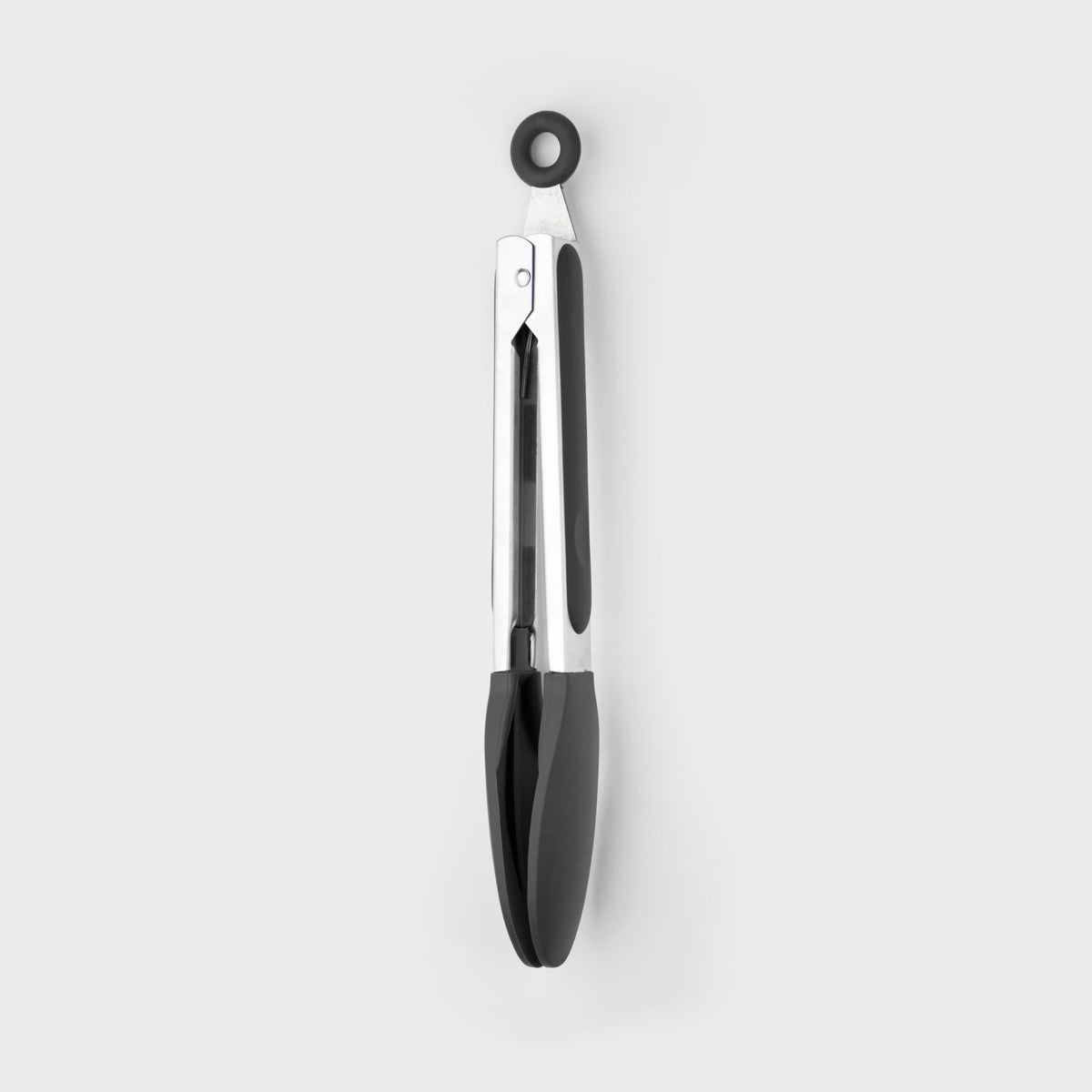 Silicon Stainless Steel Tongs Black