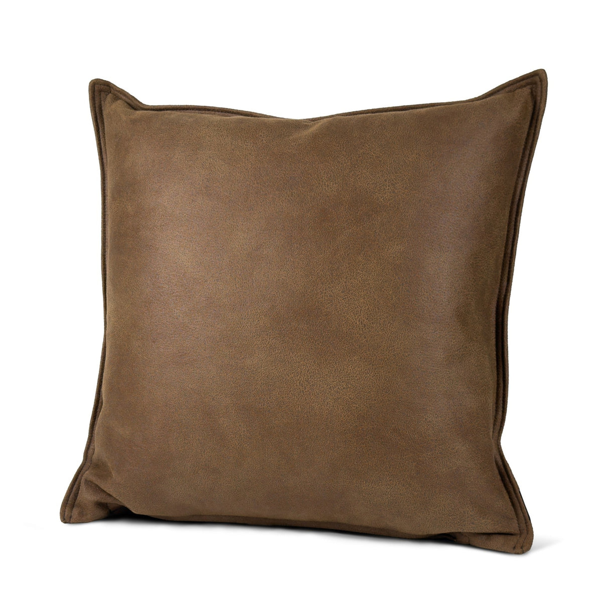 Lux Faux Leather Cushion Brown - Lux Faux Leather Cushion Chestnut 50CM Sterling Home 1