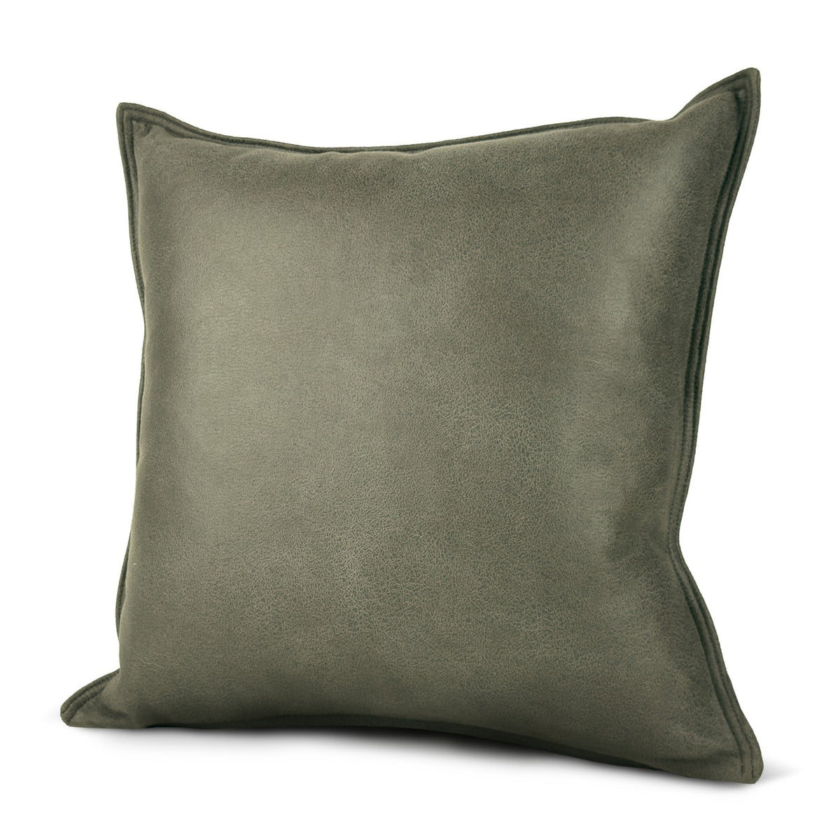 Lux Faux Leather Cushion Grey - Lux Faux Leather Cushion Slate 50CM Sterling Home 1