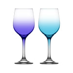 Set Of 6 Ombre Mix Coloured Wine Glasses - Fame Ombre Water Wine Glass 6 Pack Sterling Home 3