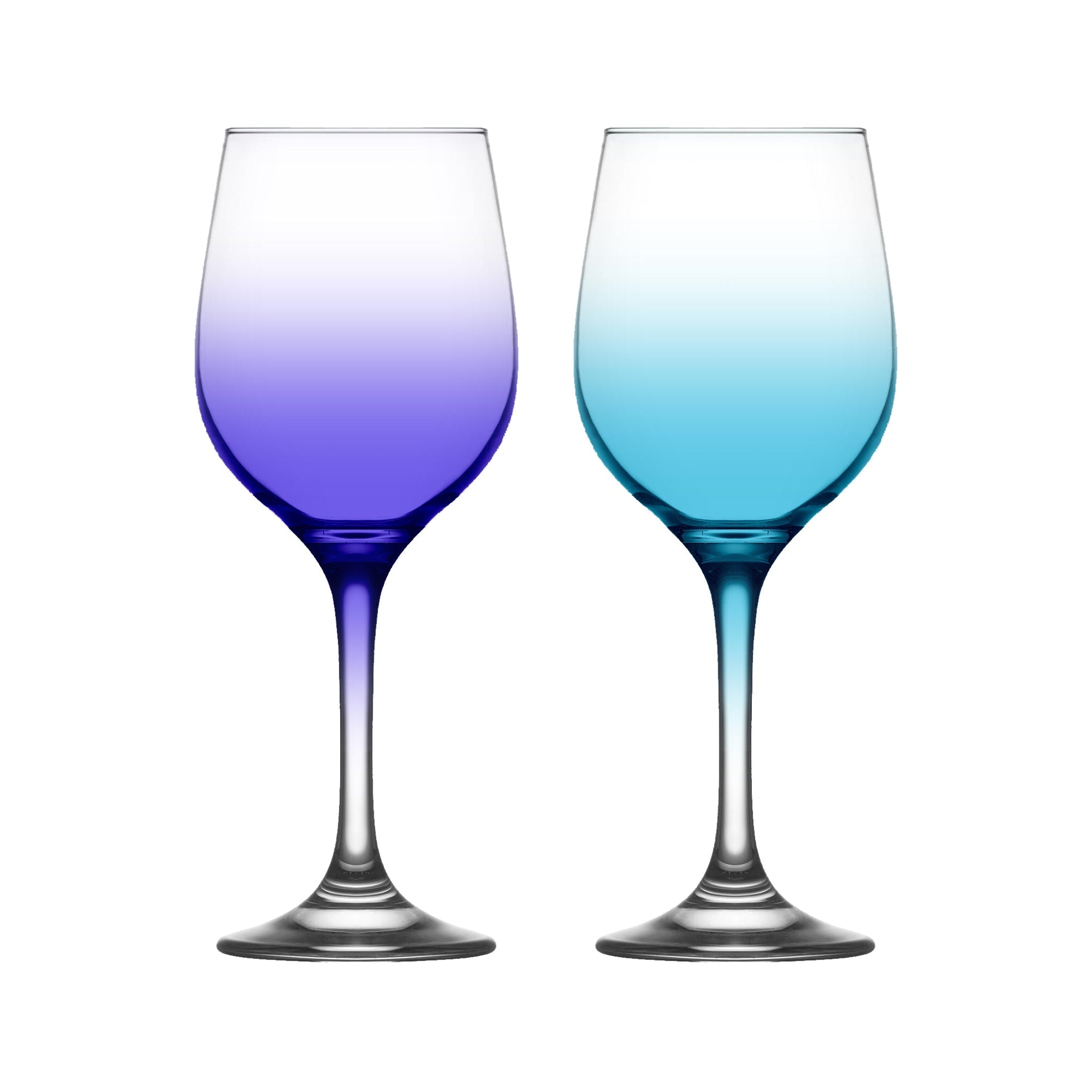 Set Of 6 Ombre Mix Coloured Wine Glasses - Fame Ombre Water Wine Glass 6 Pack Sterling Home 3