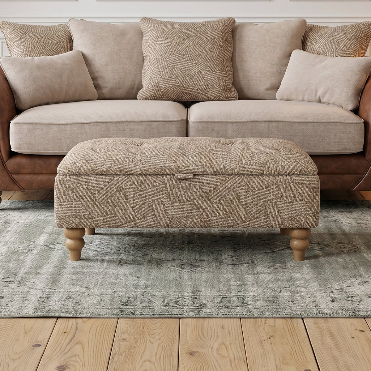 Jute Storage Footstool - Jute Storage Footstool
