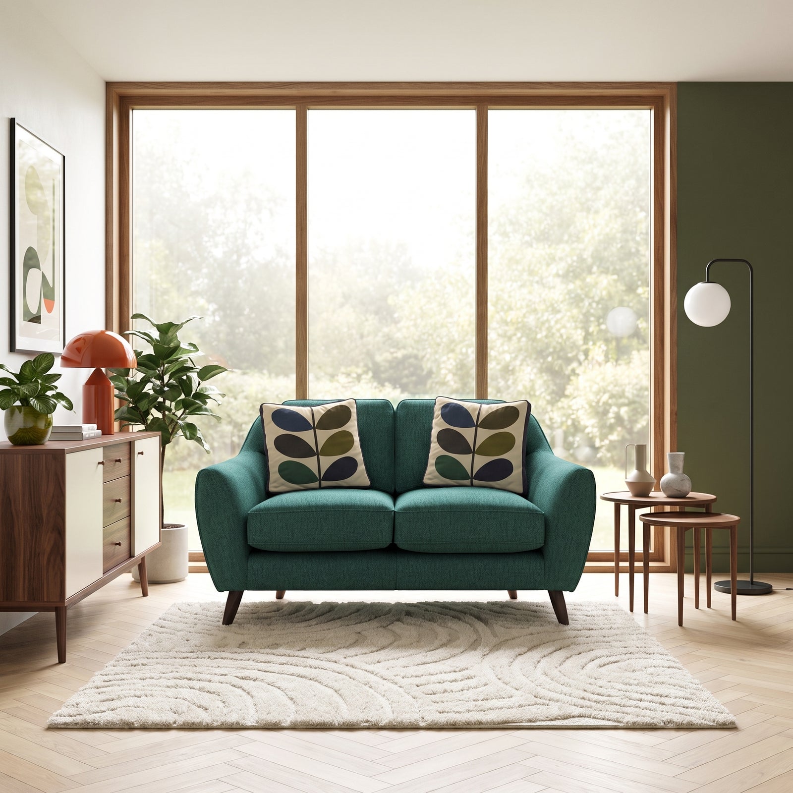 Orla Kiely Laurel Small Sofa - Small Sofa House Plain
