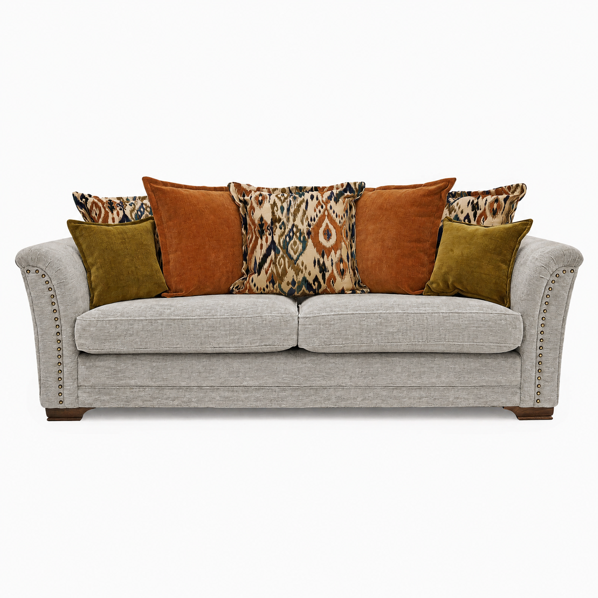 Burton 4 Seater Sofa - Grand Sofa Grade C 4 Seater Sofas Sterling Home 3 2929 : Litchen Splendor Chenille Plain