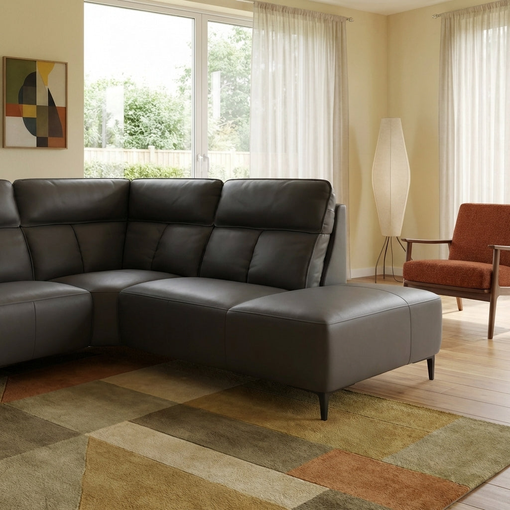 Loma Large Corner Sofa - Combination 1 Left Terminal with 2.5 Right Power 2 Pieces Cat 30F - Left Hand Facing - Power Recliner with USB Corner Sofas Sterling Home 4