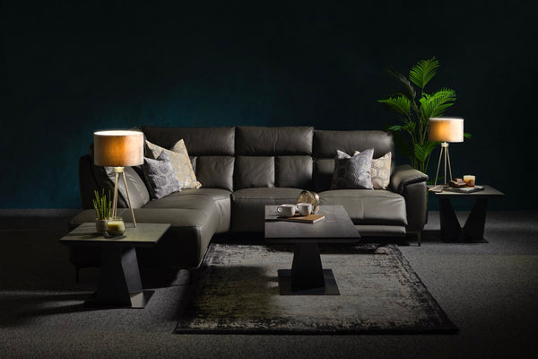 Loma Large Corner Sofa - Combination 2 Right Terminal with 2.5 Left Power 2 Pieces Cat 20S - Right Hand Facing - Power Recliner with USB Sterling Home 2