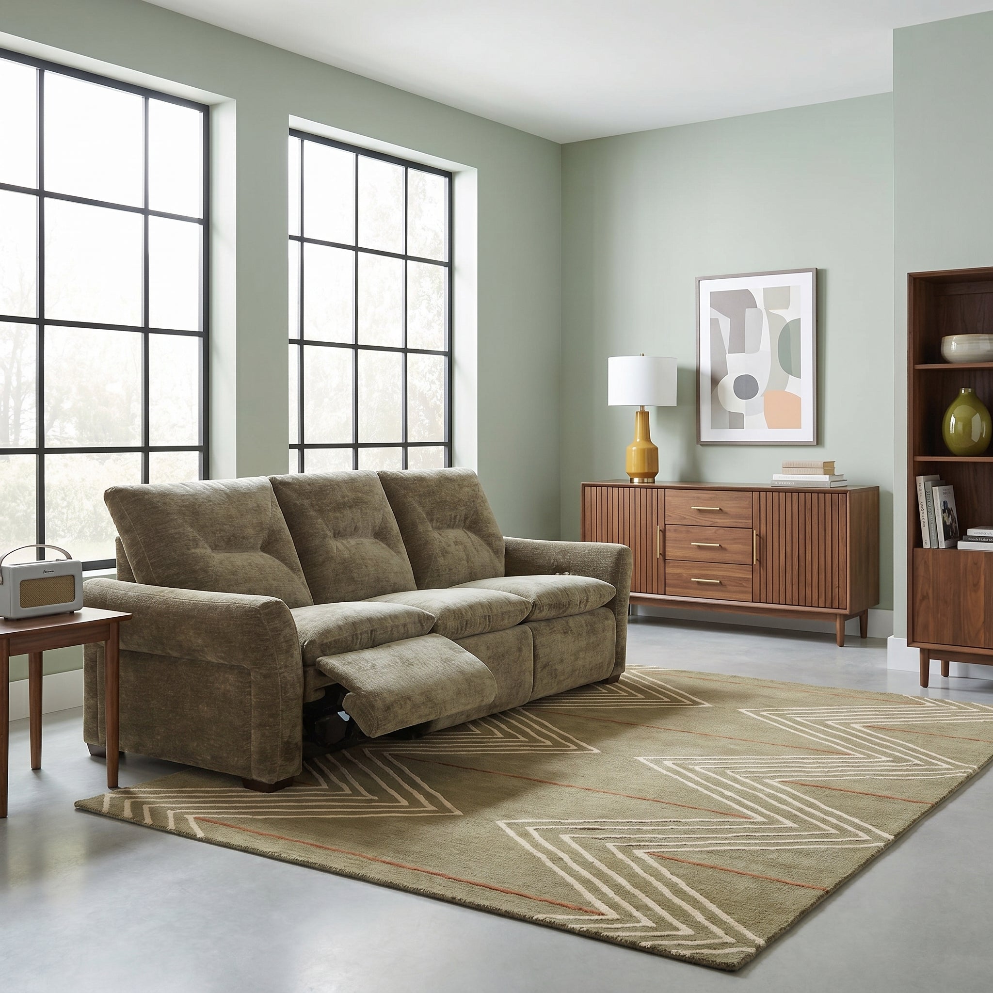 Lusso 2.5 Seater Sofa 2 Power Recliners - 2.5 Seater Sofa 2 Power Recliners Fabric - Power Recliner with Power Footrest and USB 3 Seater Sofas Sterling Home 2