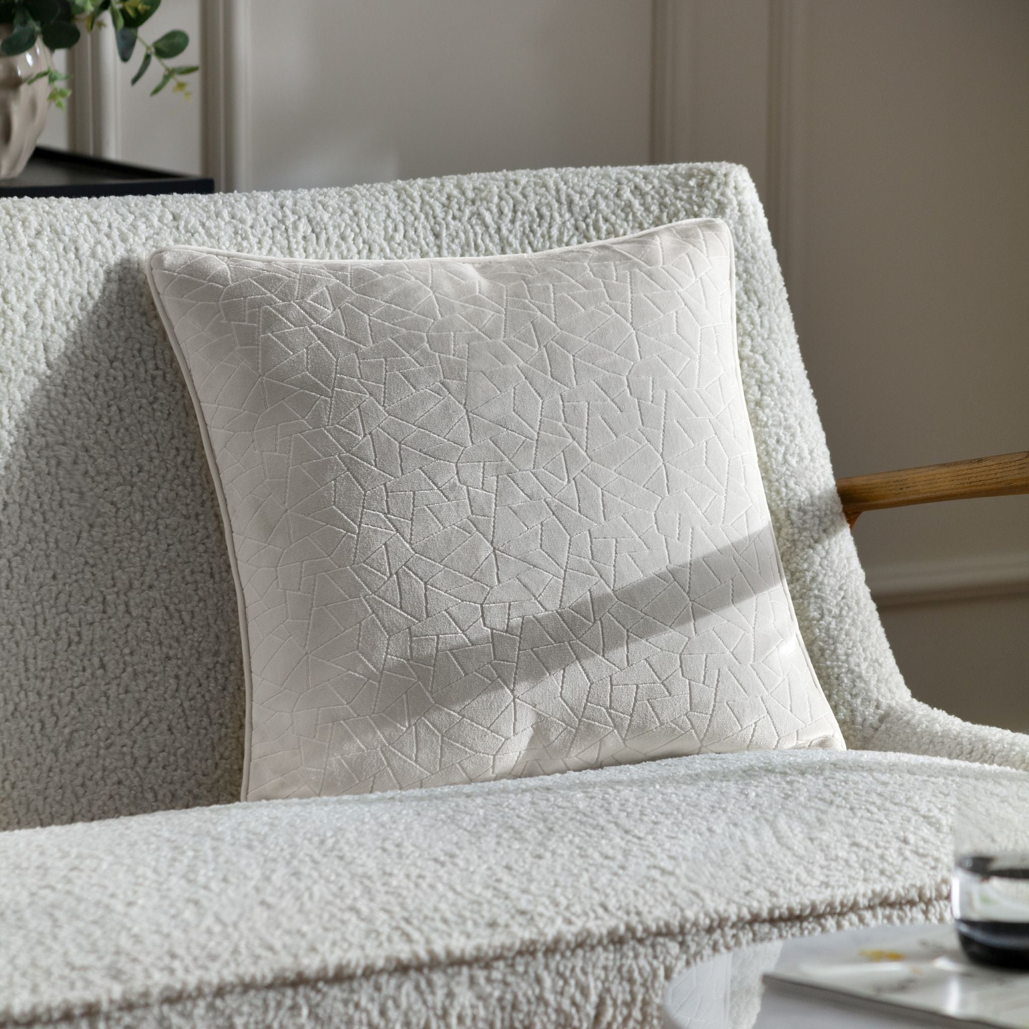 Malans Feather Rich Cushion - Malans Feather Rich Cushion Milk 45CM Sterling Home 1