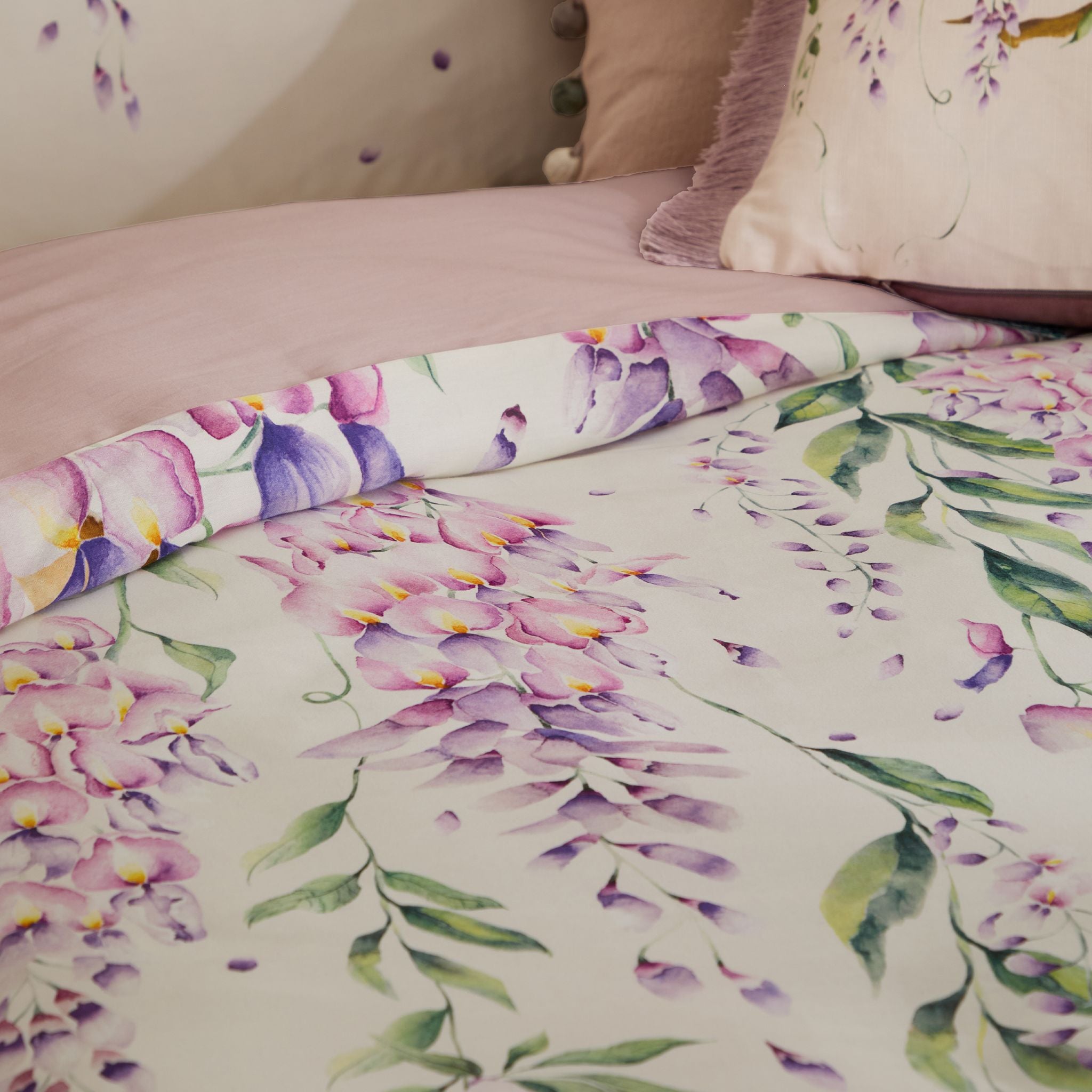 Mariposa Printed Purple Duvet Cover Set Sterling Home 2